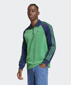ADIDAS ADIDAS 70s Velor Polo Long Sleeve - Green