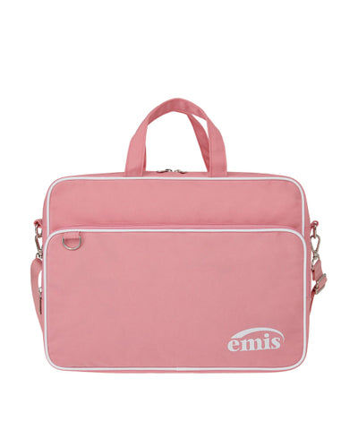 EMIS Nylon Zip-Pocket Messenger Bag - Pink
