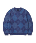 THISISNEVERTHAT THISISNEVERTHAT Mohair Argyle Knit Sweater Blue