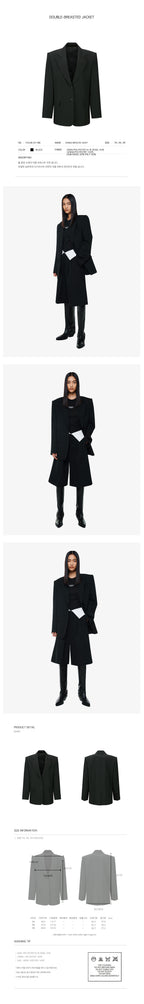 YCH DOUBLE-BREASTED JACKET BLACK (F24JK1011BK)