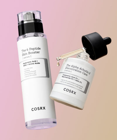 COSRX The 6 Peptide Skin Booster Serum 150ml + The Alpha-Arbutin 2 Discoloration Care Serum 50ml