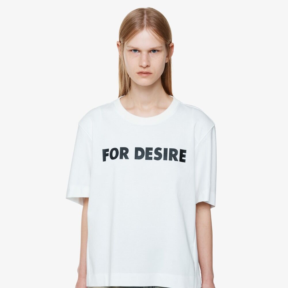 YCH FOR DESIRE-PRINTED TSHIRT WHITE (F24TO9121WH)