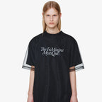 YCH TULLE LAYRED TSHIRT BLACK (F24TO9101BK)