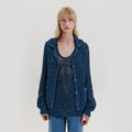 EENK Chunky Knit Cardigan - Blue