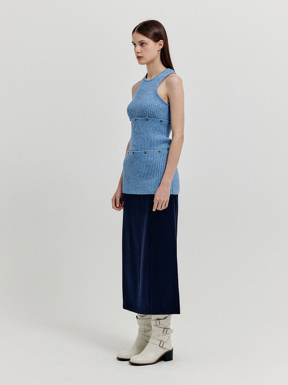 EENK EENK XENDER Separable Sleeveless Knit Top - Sky Blue