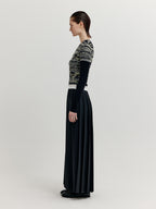 EENK EENK XOVEL Pleated Maxi Skirt - Black