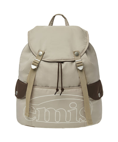 EMIS OUT LINE LOGO BACKPACK Beige