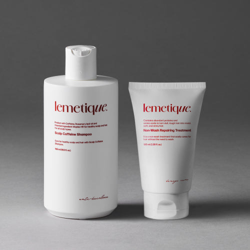 LEMETIQUE Repairing Basic SET (Caffeine Hair Loss Shampoo + Non-Wash Treatment)