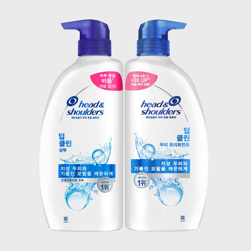 HEAD&SHOULDER Deep Clean Shampoo 850ml + Treatment 850ml
