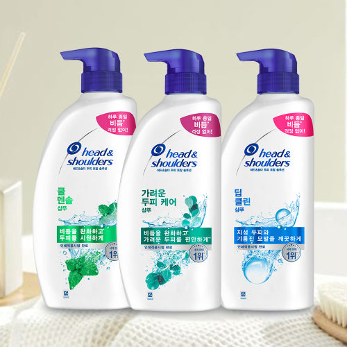 HEAD&SHOULDER Itchy, cool menthol, deep clean shampoo 850ml (3 total)