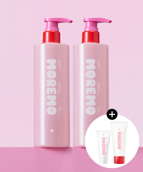 MOREMO Hair Treatment Miracle 2X 475ML Large Capacity Duo Set + (Free) Recovery Balm 20ml + Super Repair Shampoo 60ml