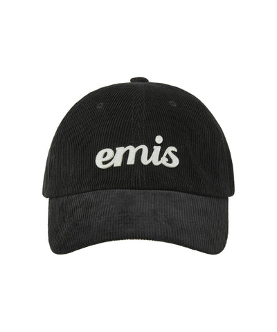 EMIS Applique Corduroy Ball Cap - Black