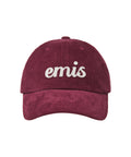 EMIS EMIS Applique Corduroy Ball Cap - Wine