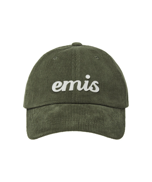 EMIS EMIS Hat Applique Corduroy Ball Cap - Khaki