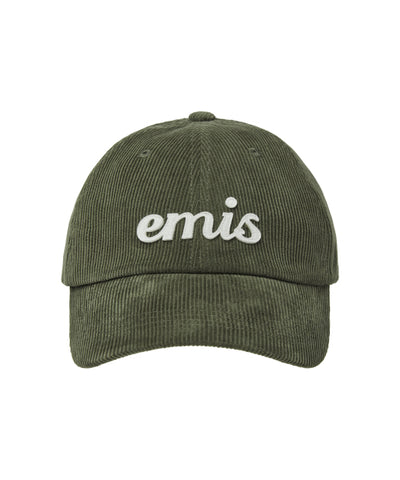EMIS Hat Applique Corduroy Ball Cap - Khaki