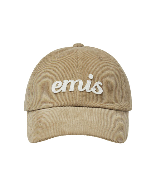 EMIS EMIS Applique Corduroy Ball Cap - Beige