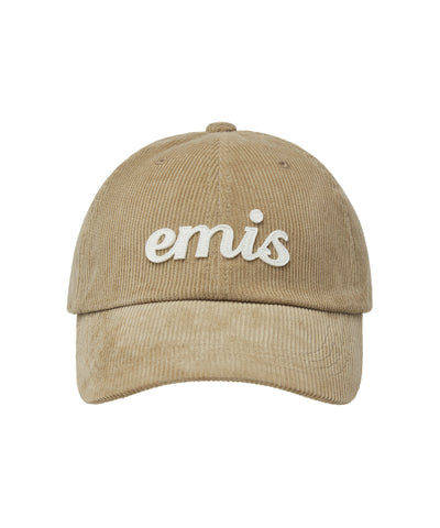 EMIS Applique Corduroy Ball Cap - Beige