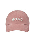 EMIS EMIS APPLIQUE CORDUROY BALL CAP-PINK