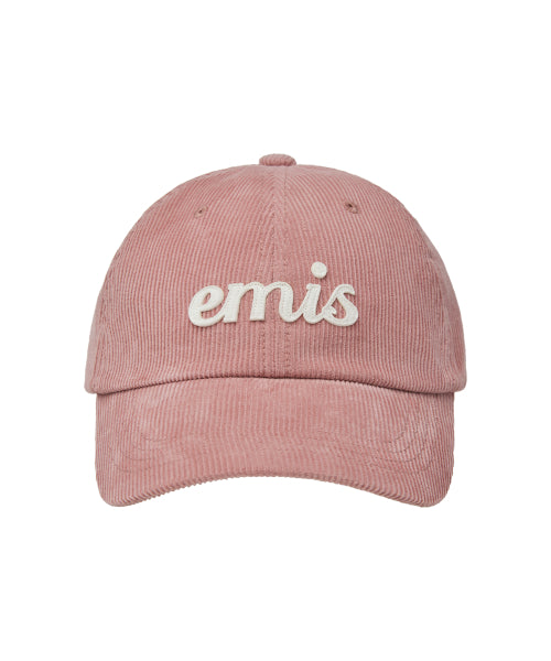 EMIS EMIS APPLIQUE CORDUROY BALL CAP-PINK
