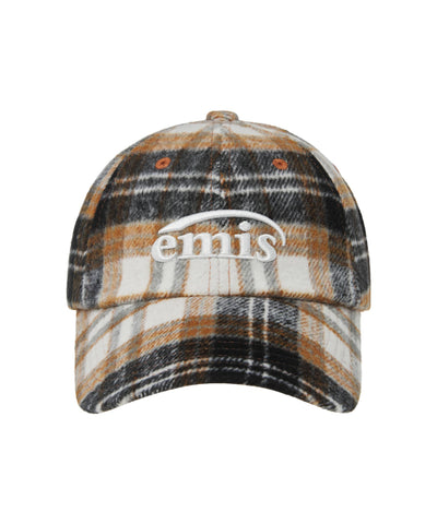 EMIS Multi Color Check Ball Cap - Orange