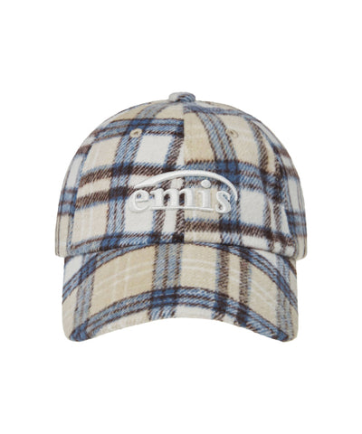 EMIS Multi Color Check Ball Cap - Beige