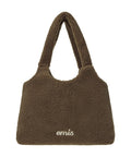 EMIS EMIS Shearling Shoulder Bag-Brown