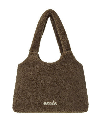EMIS Shearling Shoulder Bag-Brown