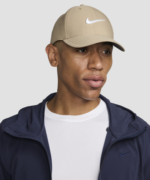 NIKE NIKE Dri Fit Club Structure Swoosh Cap - Khaki:White