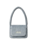 EMIS EMIS FUR SQUARE FLAP BAG-SKY BLUE