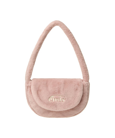 EMIS FUR HALF MOON FLAP BAG