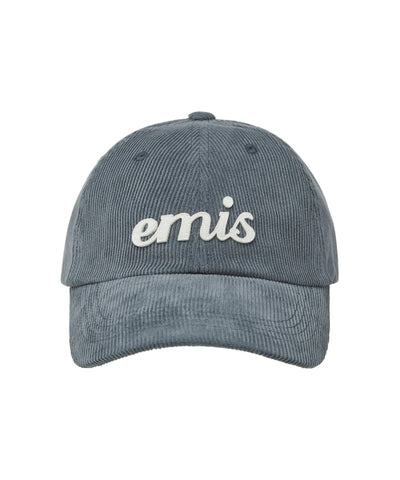 EMIS Applique Corduroy Ball Cap - Ash Blue