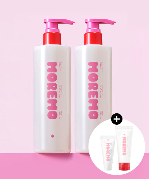 MOREMO Super Repair Shampoo 480ml Duo Set + (Free) Recovery Balm 20ml + Super Repair Shampoo 60ml