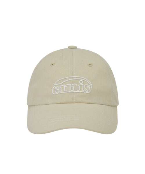 EMIS EMIS WHITE STITCH BALL CAP - LIGHT BEIGE