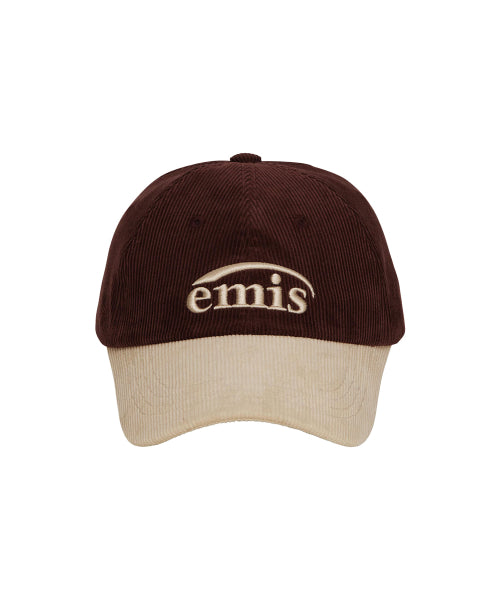 EMIS EMIS CORDUROY TWO-TONE BALL CAP-WINE