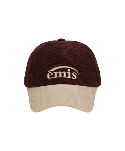 EMIS CORDUROY TWO-TONE BALL CAP-WINE