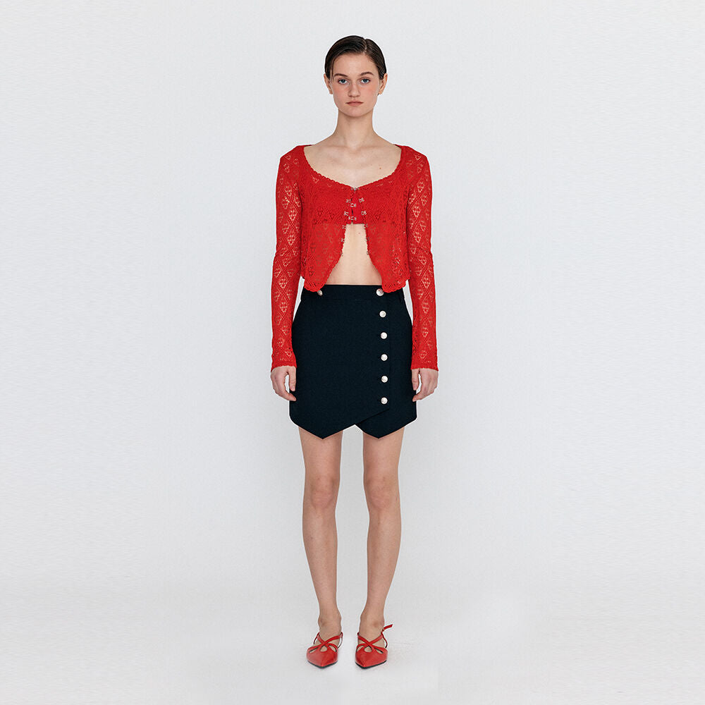 EENK EENK WERO Buttoned Mini Skirt - Black