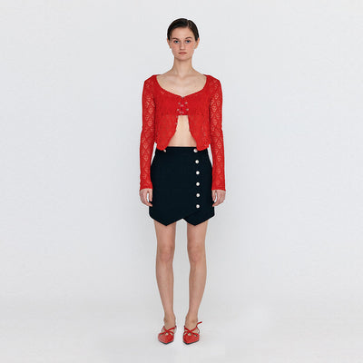 EENK WERO Buttoned Mini Skirt - Black