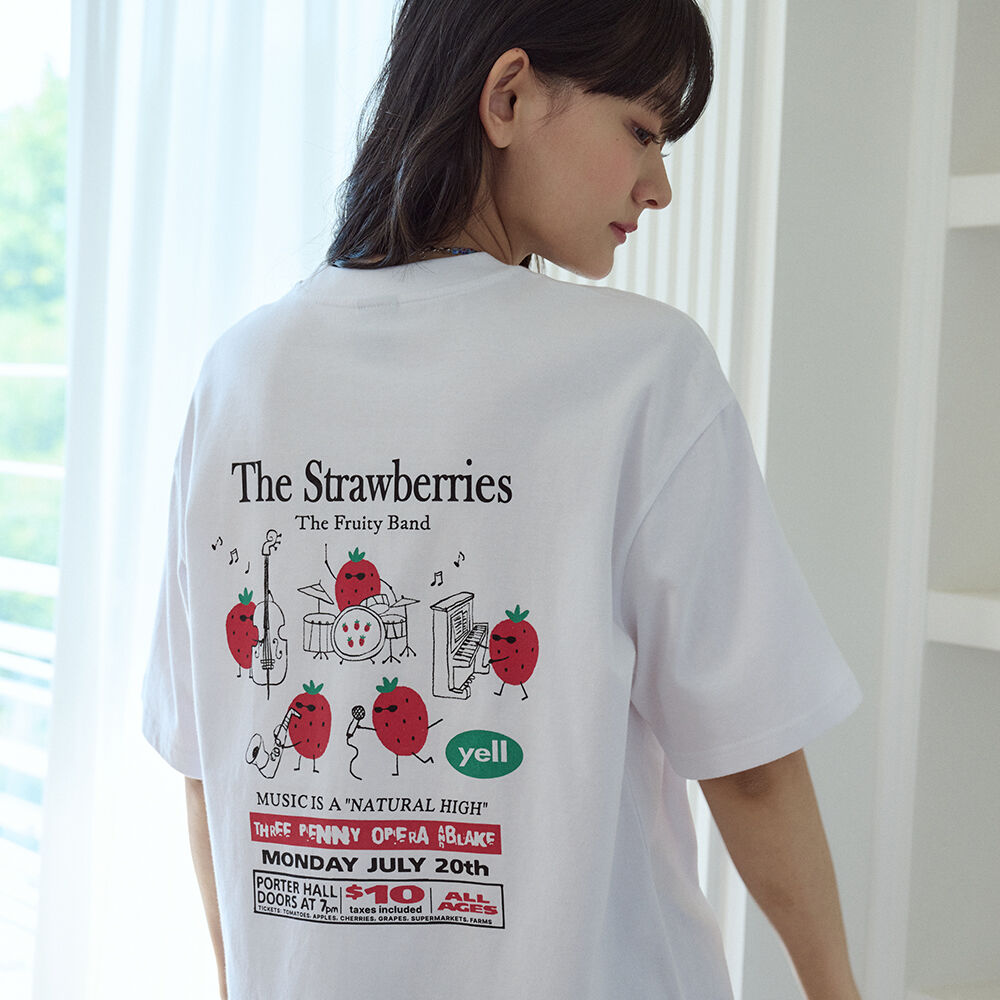 CPGN Strawberry Band Short Sleeve Tee White