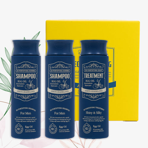 EO FORTIFYING SHAMPOO & TREATMENT Forifying Homme Shampoo + Treatment 3 Piece Set