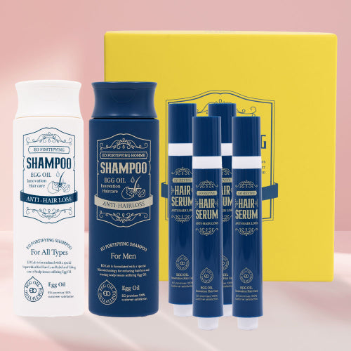 EO FORTIFYING SHAMPOO & TREATMENT Forifying All Type Shampoo + Treatment + Revive Serum 4 Piece Set