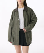 MUSINSA STANDARD WOMAN MUSINSA STANDARD WOMAN Women's Washed Cotton Hunting Jacket [Khaki]