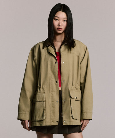 MUSINSA STANDARD WOMAN Women's Washed Cotton Hunting Jacket [Beige]