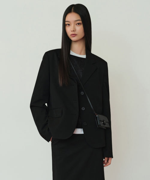 MUSINSA STANDARD WOMAN MUSINSA STANDARD WOMAN Women's Regular Fit Blazer [Black]