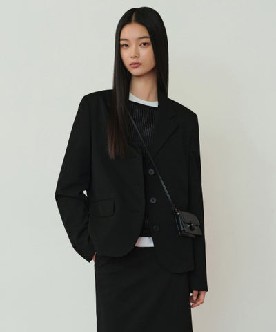 MUSINSA STANDARD WOMAN Women's Regular Fit Blazer [Black]