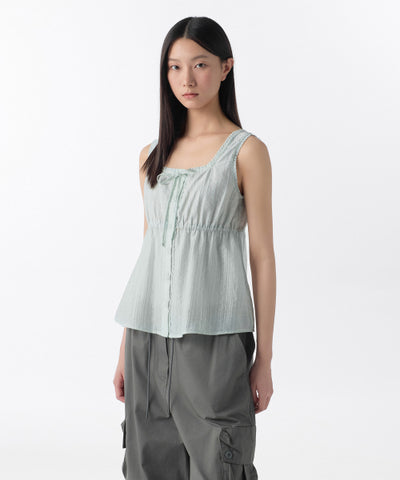 MUSINSA STANDARD WOMAN T-Shirt Sleeveless [Pale Mint]