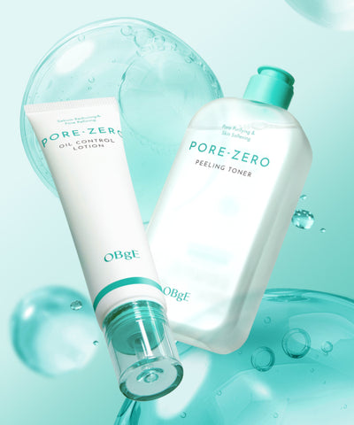Pore Zero Peeling Toner + Oil Control Lotion Set