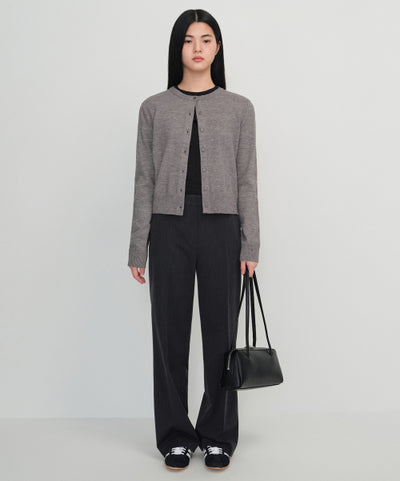 MUSINSA STANDARD WOMAN Slacks Charcoal Gray