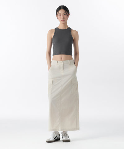 MUSINSA STANDARD WOMAN Cargo Maxi Skirt (Cream)