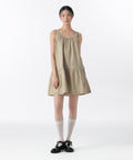 MUSINSA STANDARD WOMAN MUSINSA STANDARD WOMAN Women's Cotton Tiered Mini Dress (Beige)
