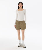 MUSINSA STANDARD WOMAN MUSINSA STANDARD WOMAN Women's nylon banding shorts dusty beige